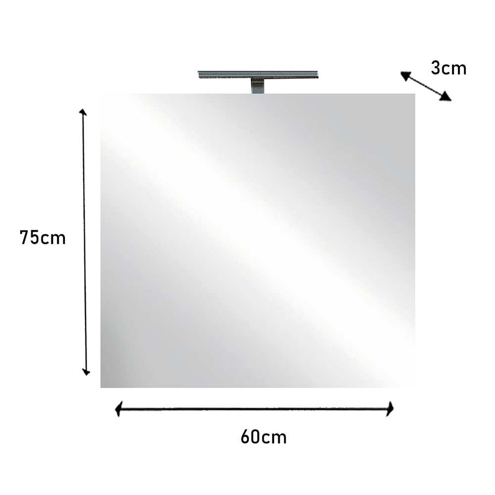 Jining 60cm Bathroom Mirror With LED Lights In Clear