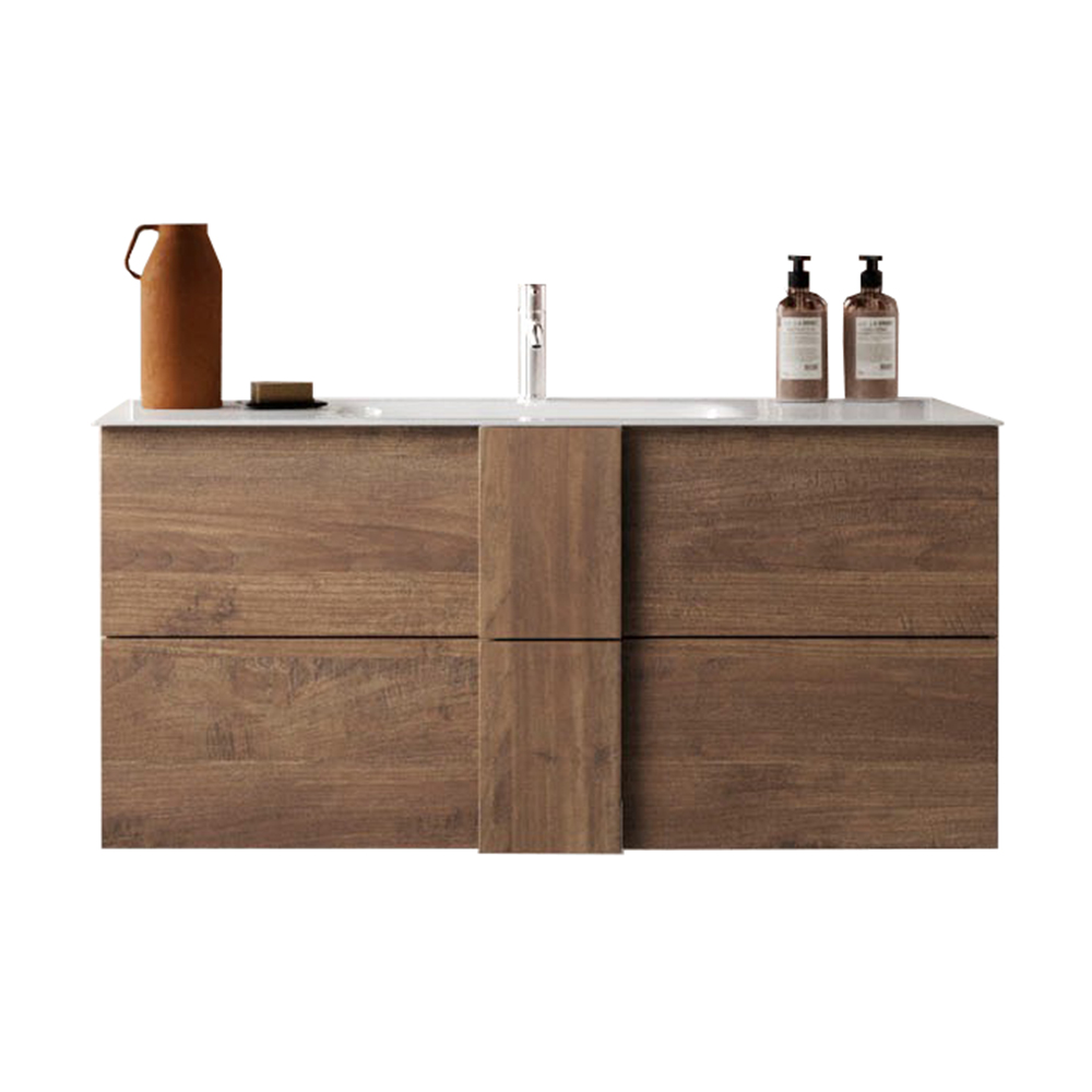Jining 80cm Wooden Wall Hung Vanity Unit In Mercure
