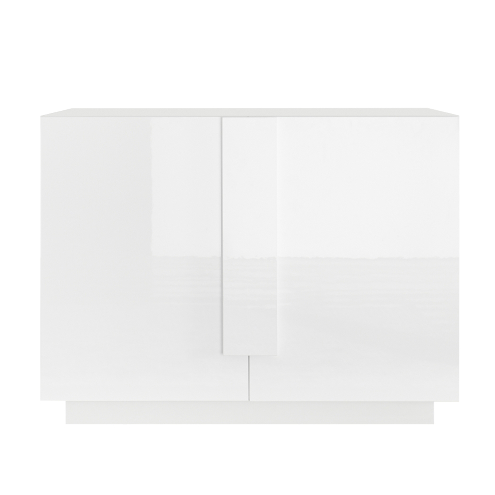 Jining High Gloss Sideboard With 2 Doors In White