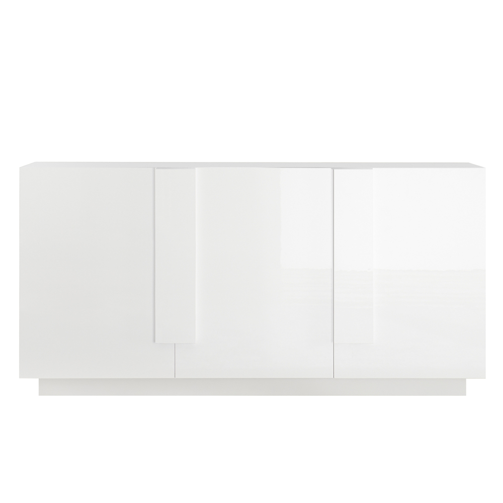 Jining High Gloss Sideboard With 3 Doors In White