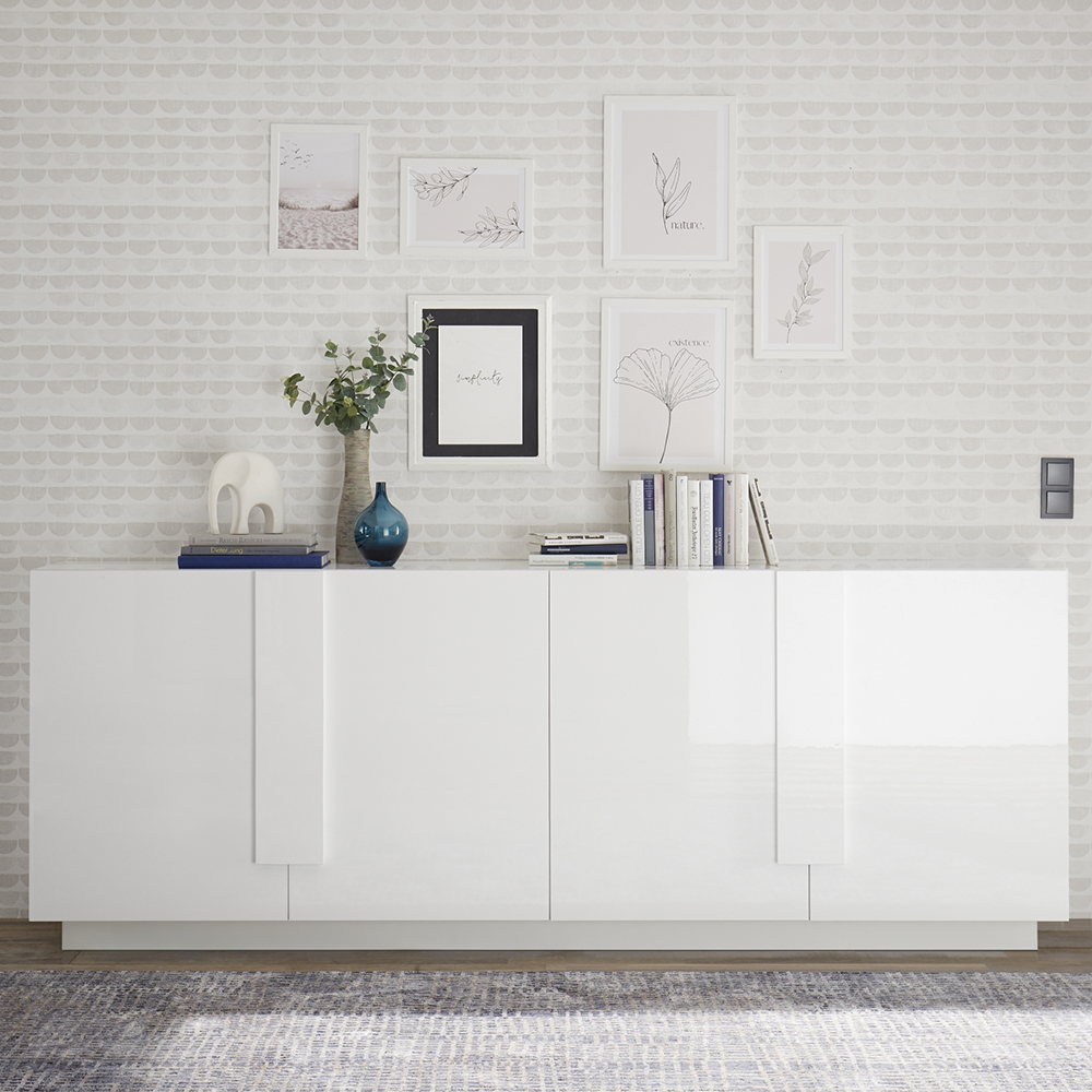 Read more about Jining high gloss sideboard with 4 doors in white