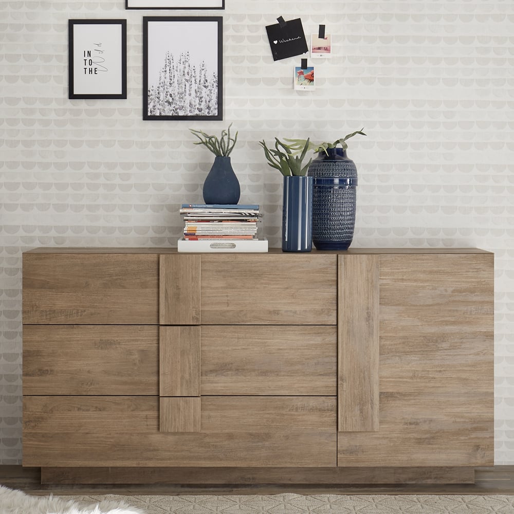 Read more about Jining wooden sideboard with 1 door 3 drawers in mercure