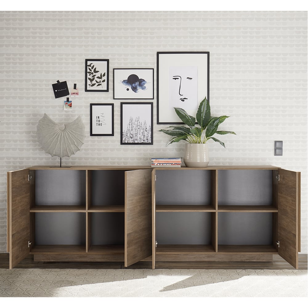 Jining Wooden Sideboard With 4 Doors In Mercure