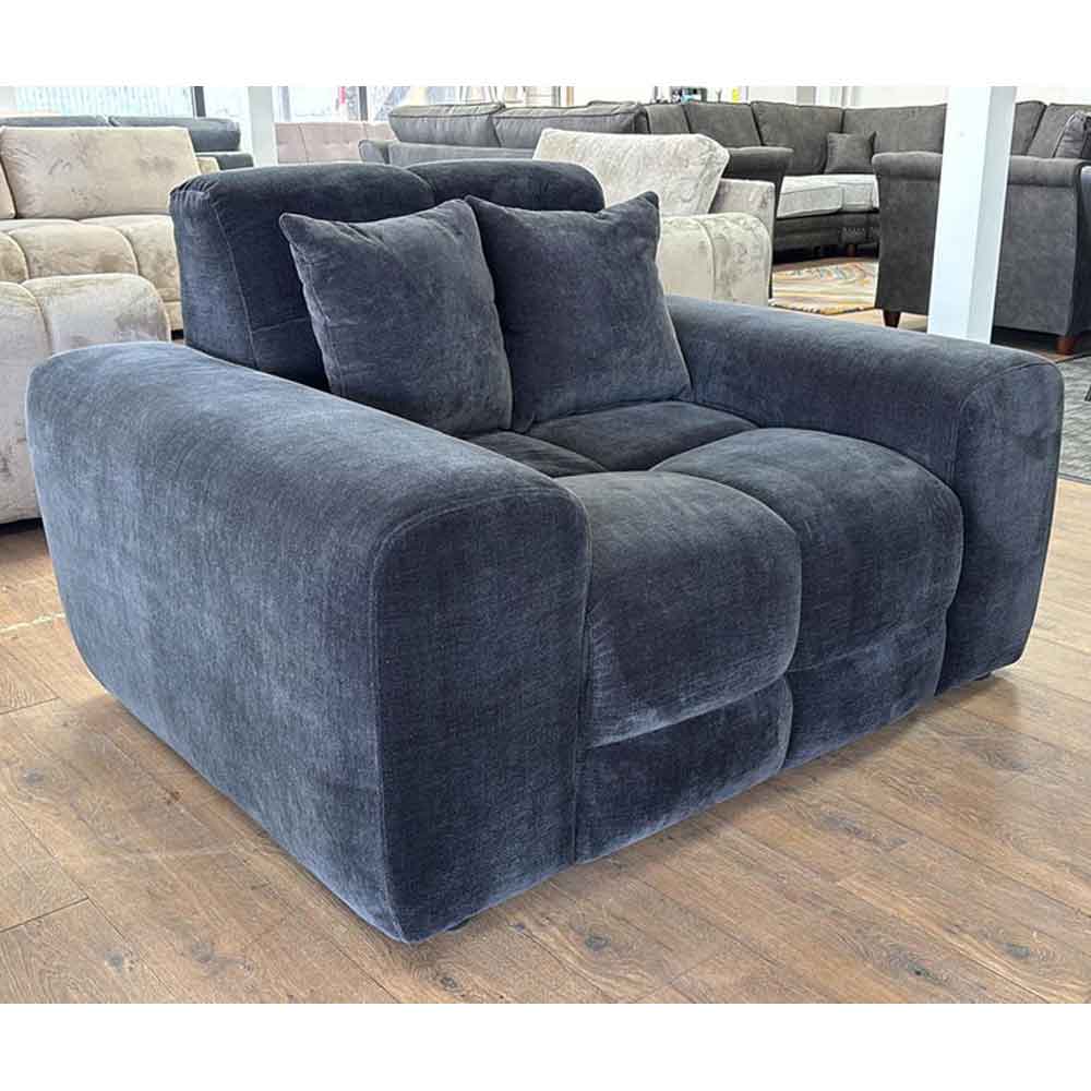 Jisaro Fabric 1 Seater Sofa in Black