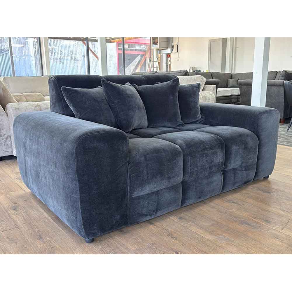 Jisaro Fabric 2 Seater Sofa in Black
