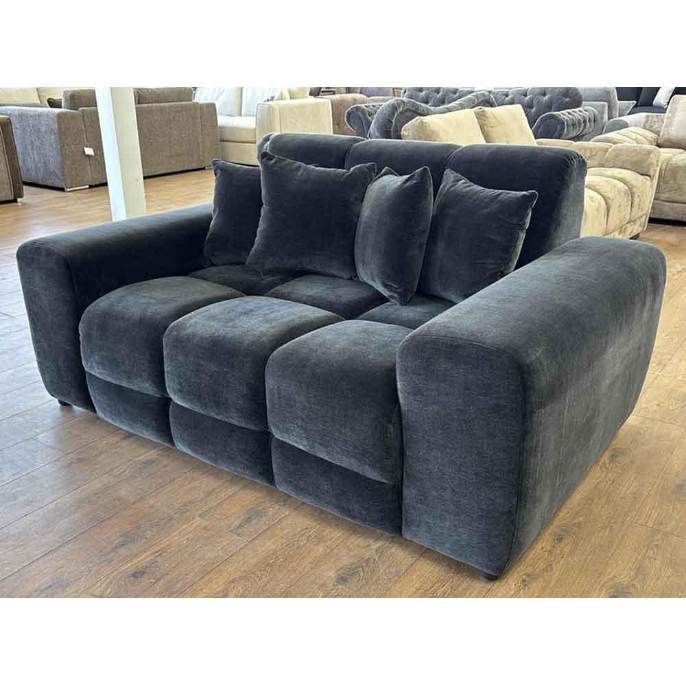 Jisaro Fabric 2 Seater Sofa in Black