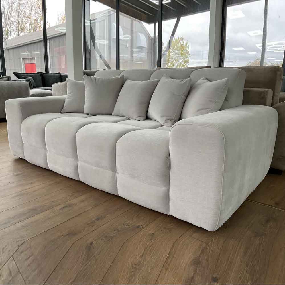 Jisaro Fabric 3 Seater Sofa in Black