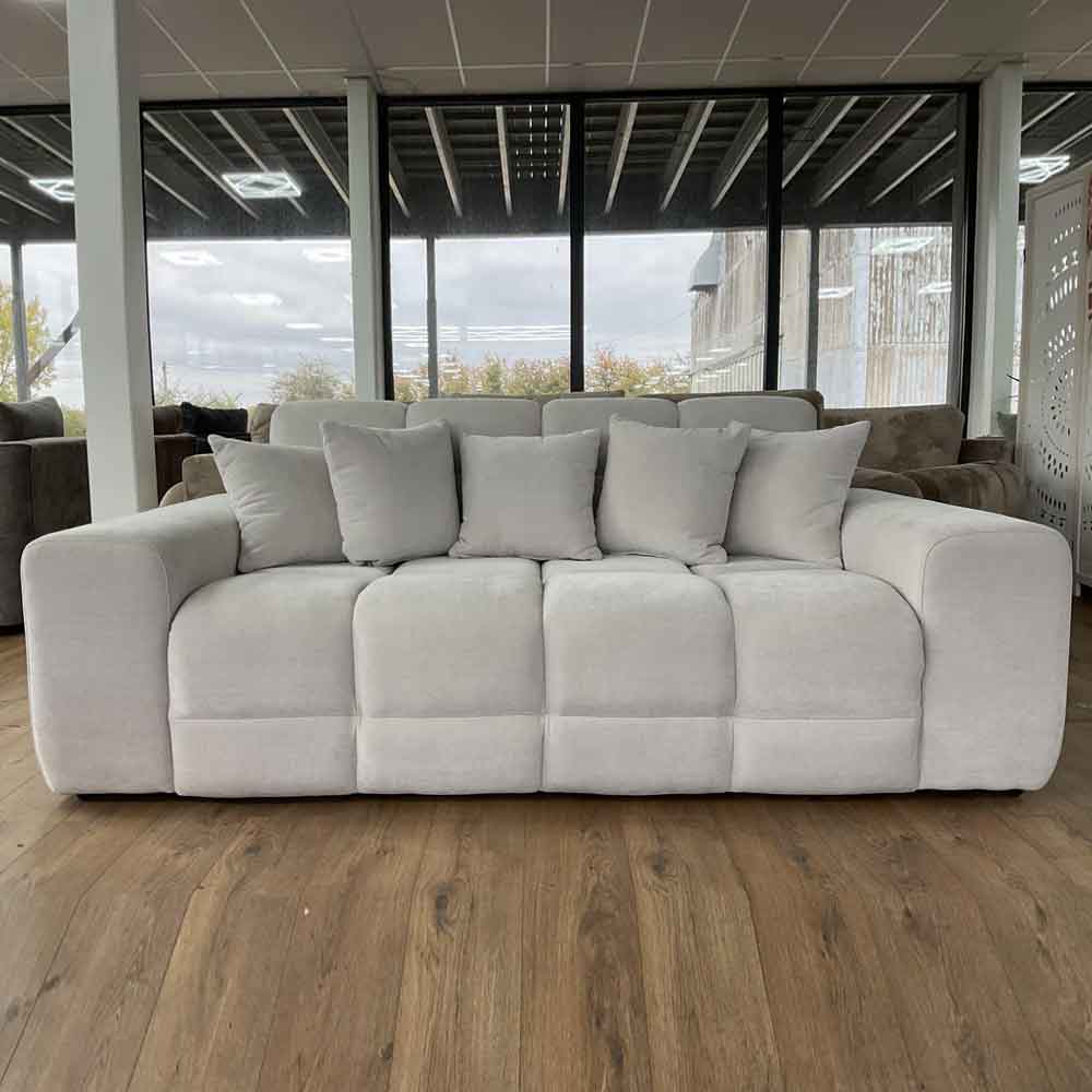 Jisaro Fabric 3 Seater Sofa in Black