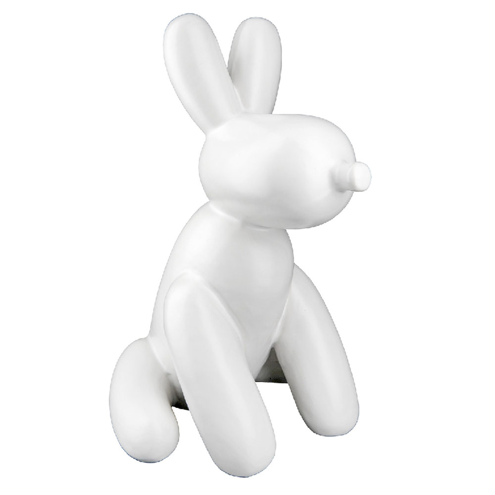 Jisora Ceramic Balloon Dog Sculpture in White