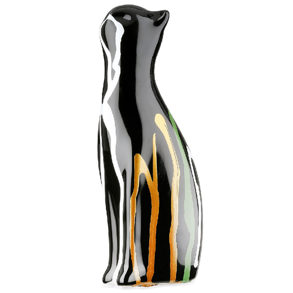 Jisora Ceramic Mother and Daughter Cat Sculpture in Multicolour