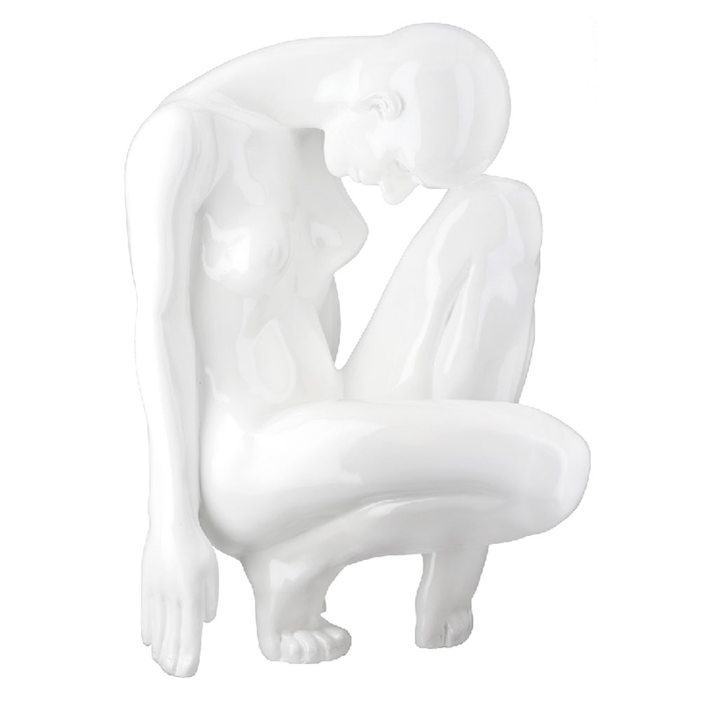 Jisora Synthetic resin Abstract Love Sculpture in White