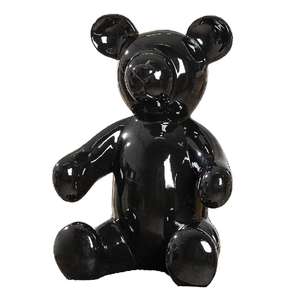 Jisora Synthetic Resin Bear Sculpture in Black
