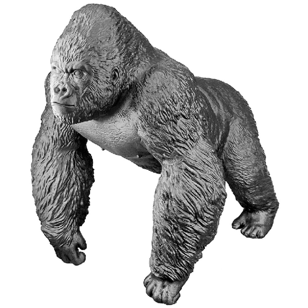 Jisora Synthetic Resin Gorilla Sculpture in Black