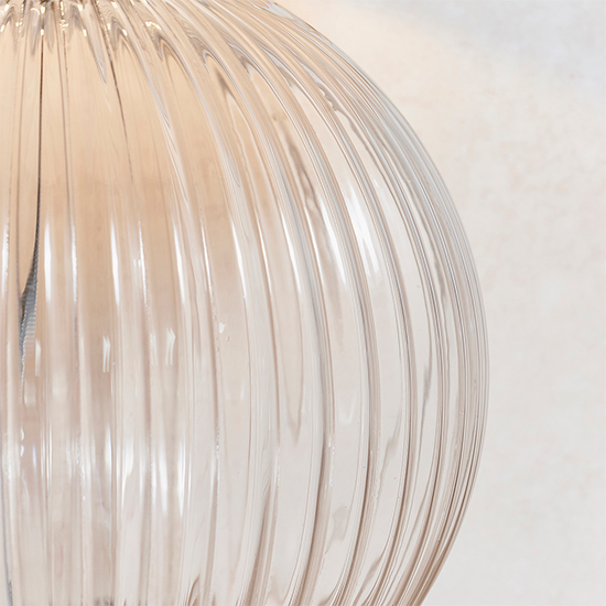 Jixi Natural Linen Shade Table Lamp With Clear Ribbed Base_4