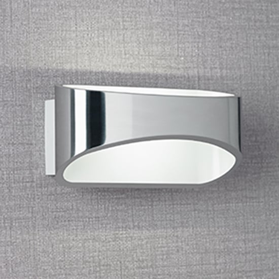 Photo of Johnson led wall light in polished and matt white