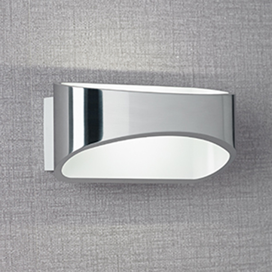 Johnson LED Wall Light In Polished And Matt White