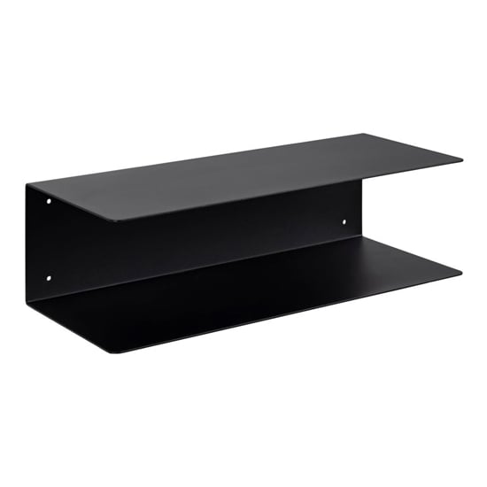 Read more about Jokamp metal 50cm dual wall shelf in matt black