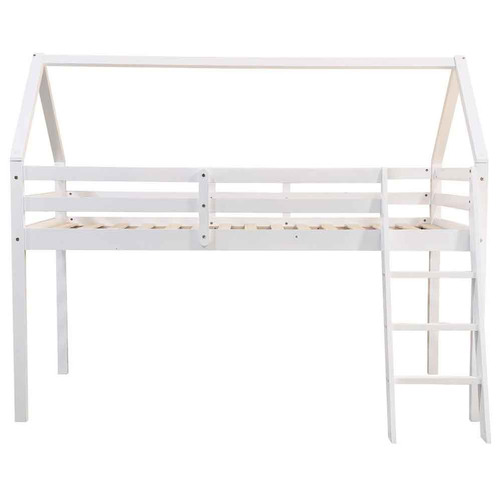 Joliette Wooden Mid Sleeper Single Bed In White