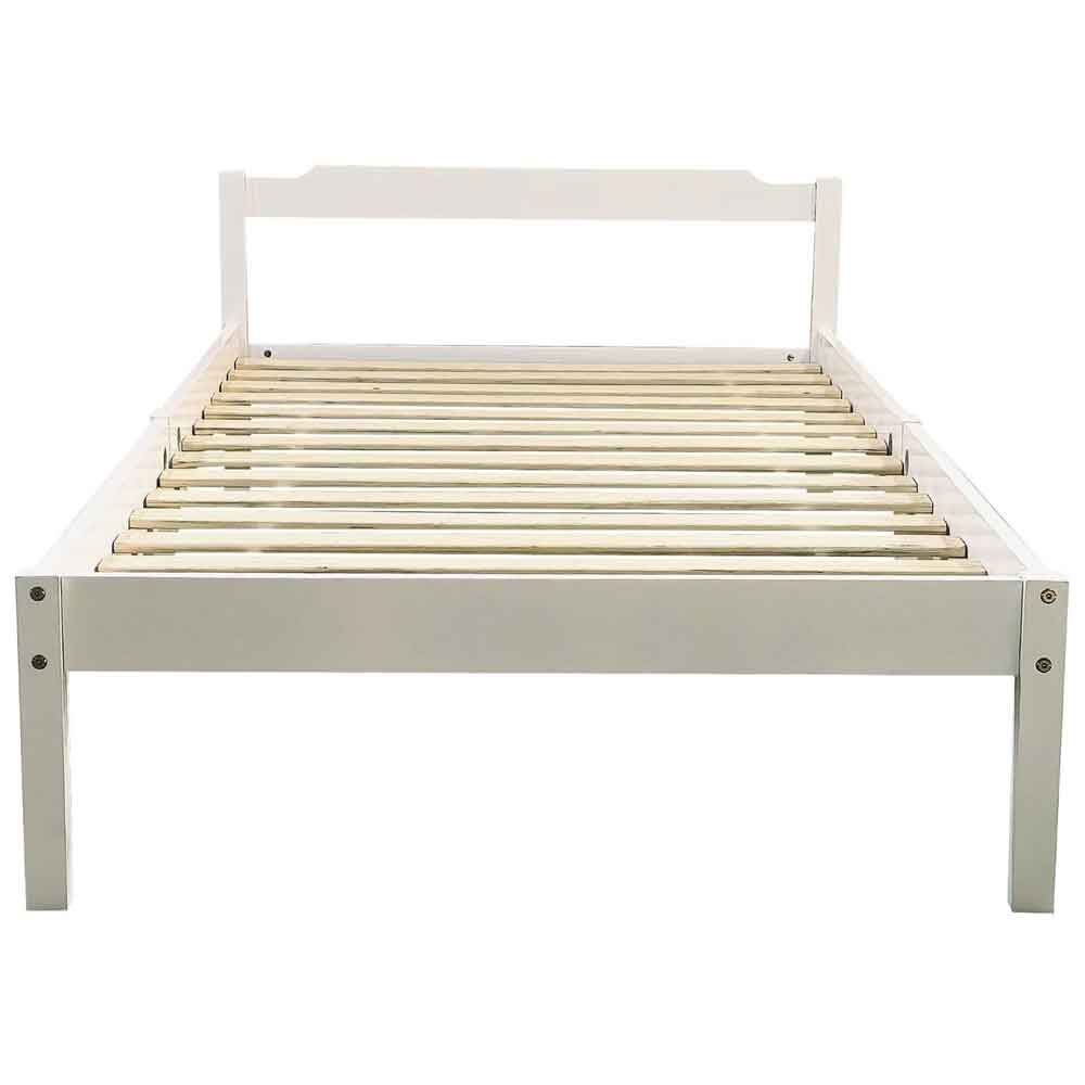 Joliette Wooden Single Bed In White