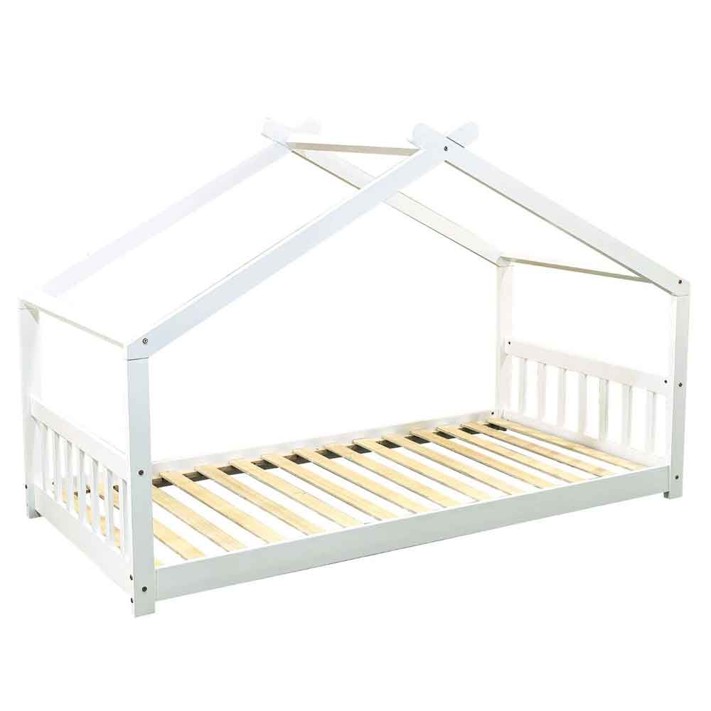 Joliette Wooden Single Cottage Bed In White
