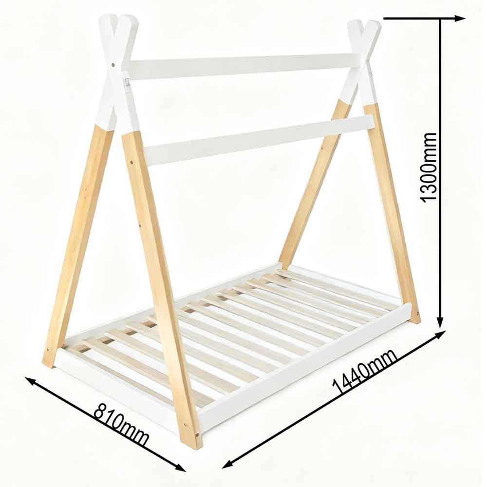Joliette Wooden Toddler House Bed In White