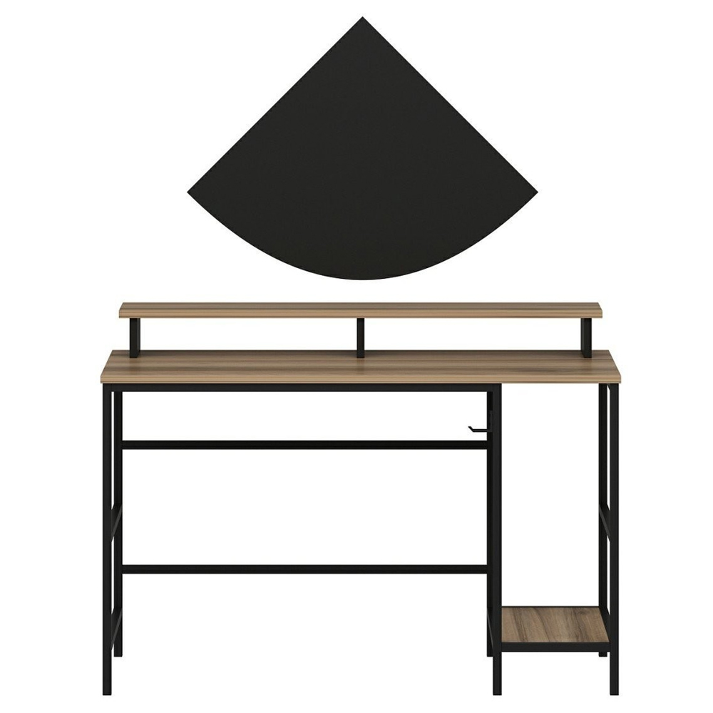 Jomix Wooden Computer Desk in Dore Black and Oak