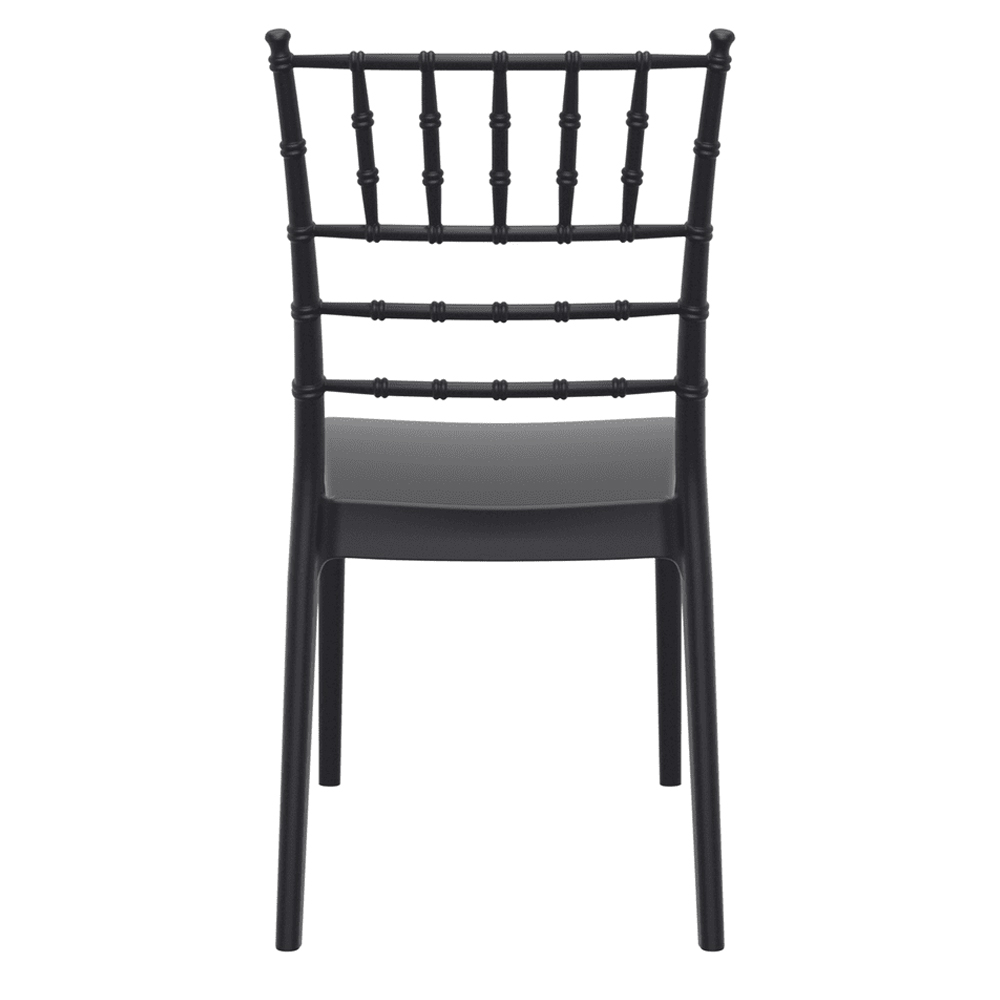 Jonesboro Black Polypropylene Stacking Side Chairs In Pair