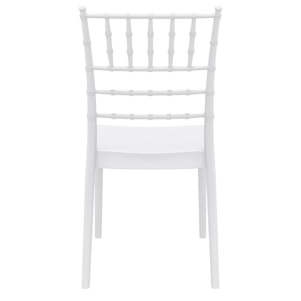 Jonesboro White Polypropylene Stacking Side Chairs In Pair