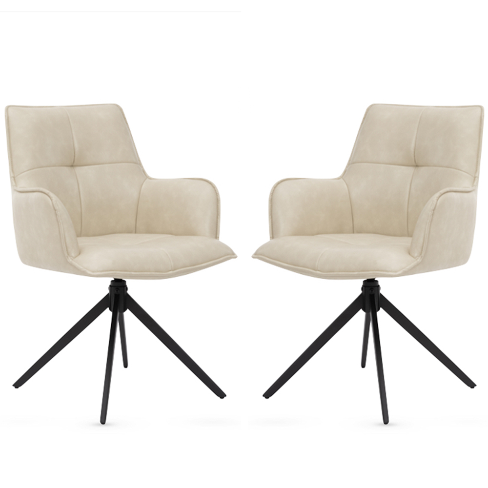 joplin ivory pu leather dining chairs in pair-image-132670