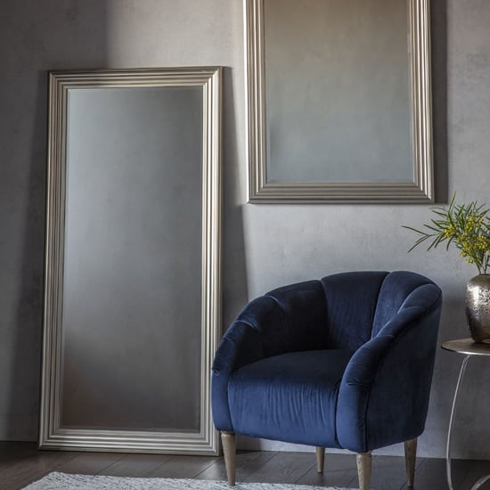 Jordan Bevelled Leaner Floor Mirror In Silver Furniture in Fashion
