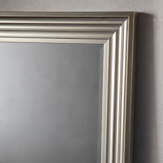 Jordan Bevelled Leaner Floor Mirror In Silver Furniture in Fashion