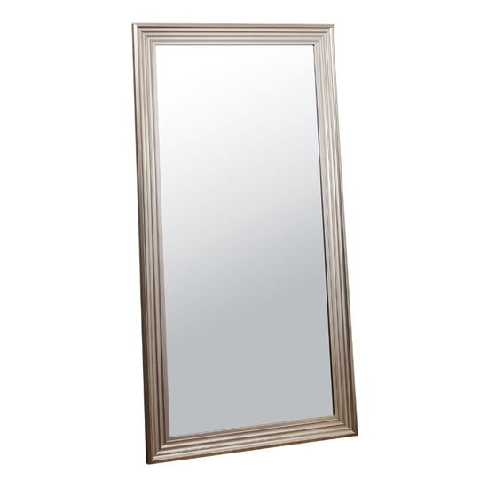 Jordan Bevelled Leaner Floor Mirror In Silver Furniture in Fashion