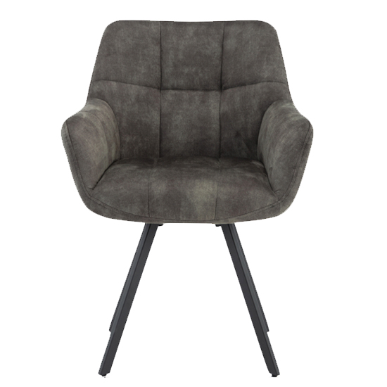 Jordan Fabric Dining Chair In Olive With Metal Frame