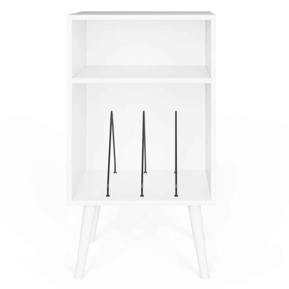 Jordan Fabric Home And Office Cabinet With 2 Shelves in White