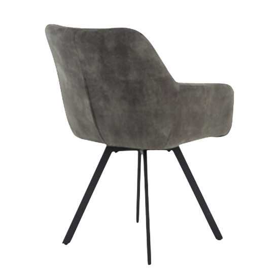 Jordan Olive Fabric Dining Chairs With Metal Frame In Pair