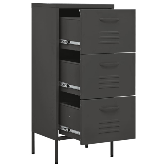 Jordan Steel Storage Cabinet With 3 Drawers In Anthracite
