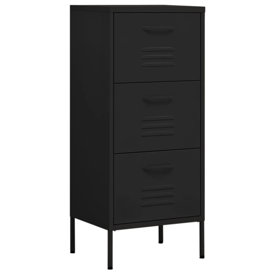 Jordan Steel Storage Cabinet With 3 Drawers In Black