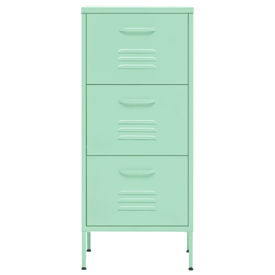 Jordan Steel Storage Cabinet With 3 Drawers In Mint
