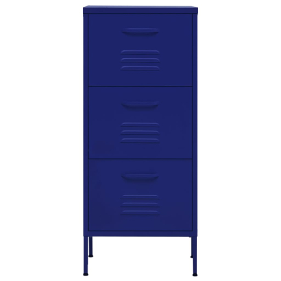 Jordan Steel Storage Cabinet With 3 Drawers In Navy Blue