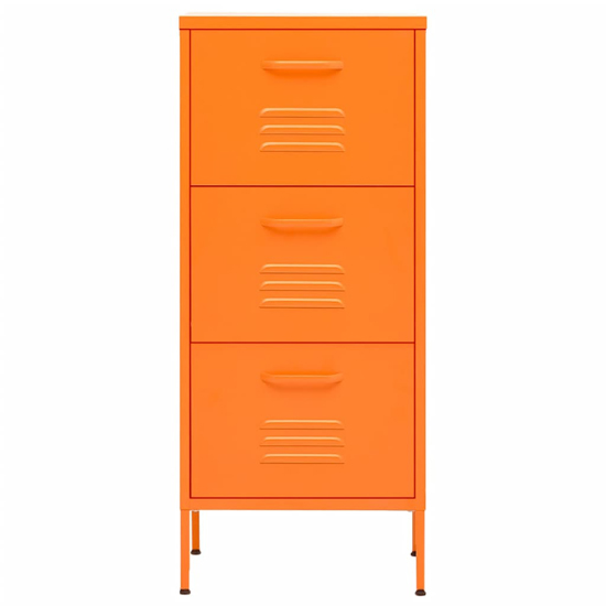 Jordan Steel Storage Cabinet With 3 Drawers In Orange