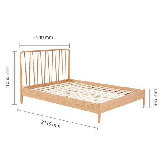 Jordan Wooden King Bed In Oak