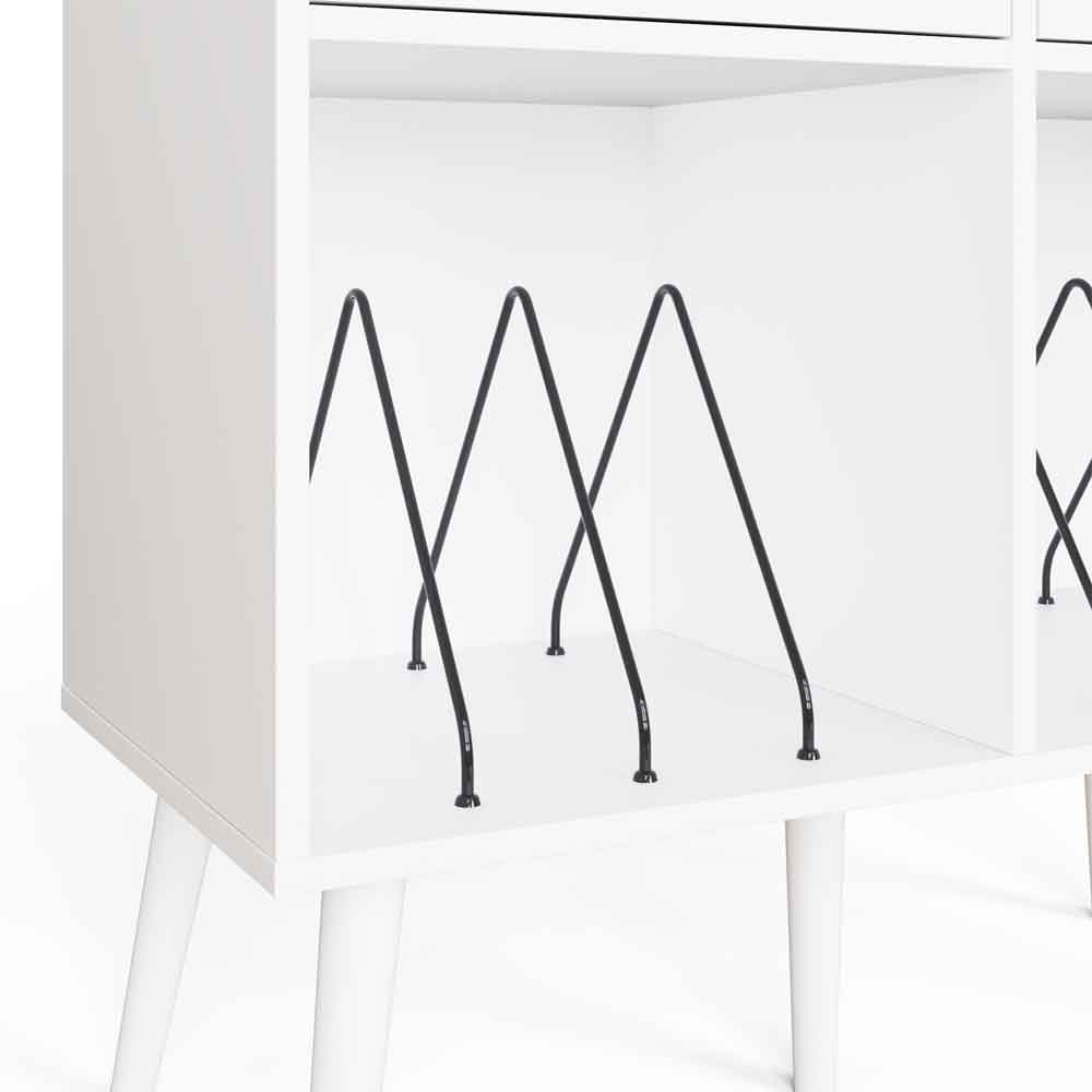 Jordan Wooden Office Filing Cabinet with 2 Drawers in White