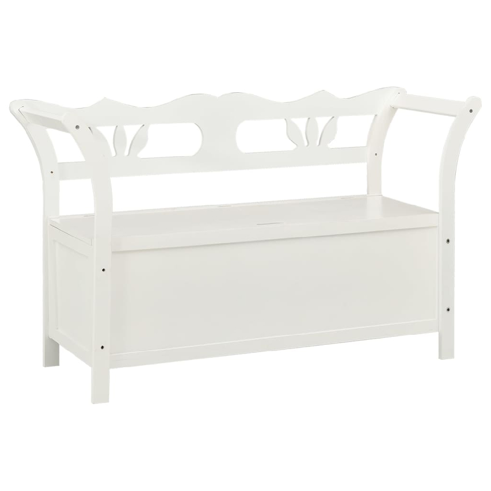 Jorden Wooden Hallway Seating Bench In White