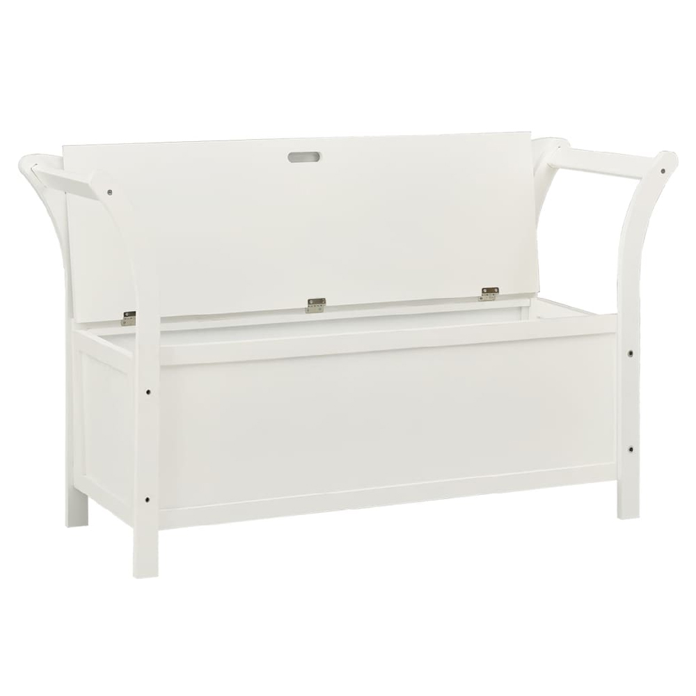 Jorden Wooden Hallway Seating Bench In White