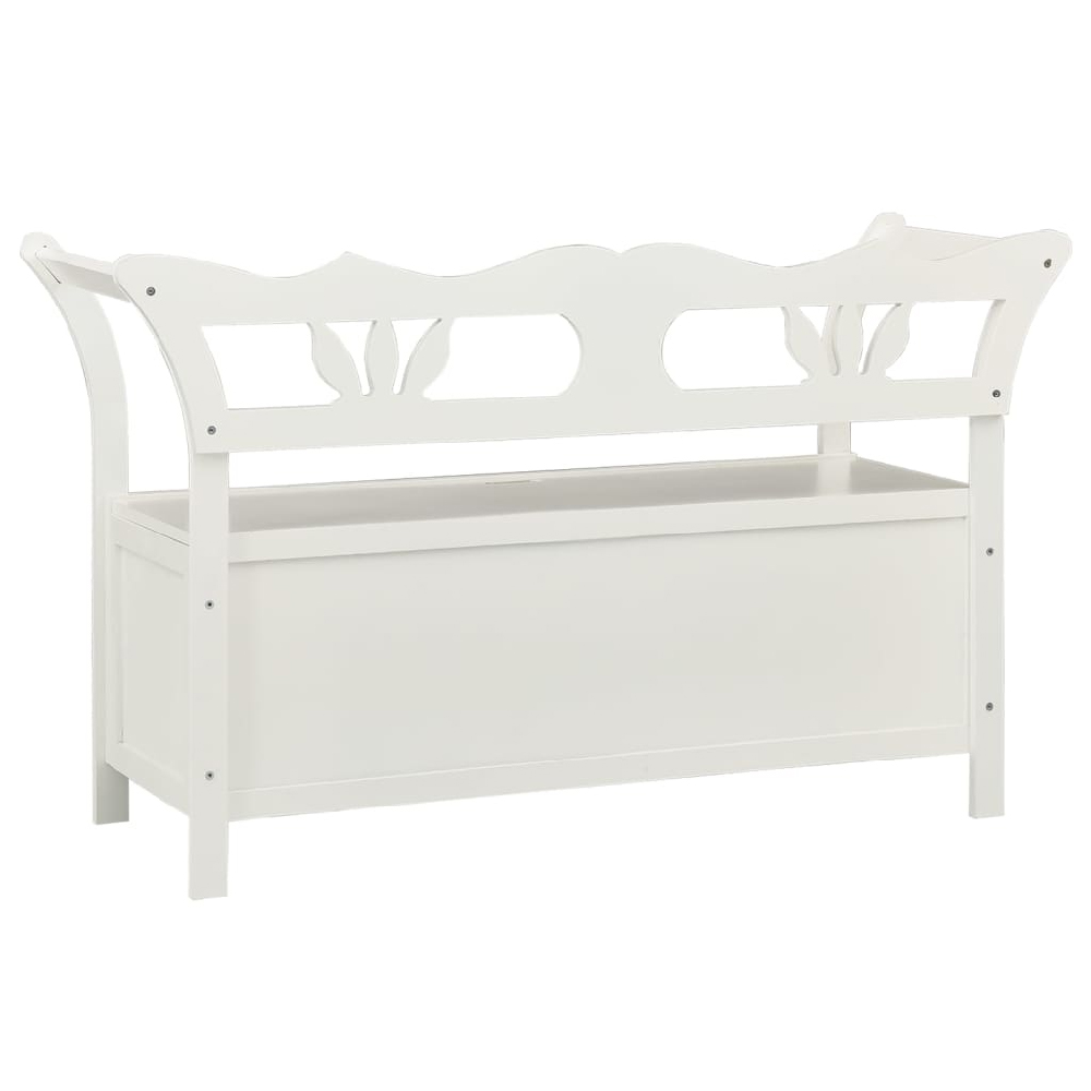 Jorden Wooden Hallway Seating Bench In White