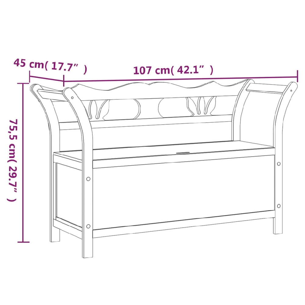 Jorden Wooden Hallway Seating Bench In White