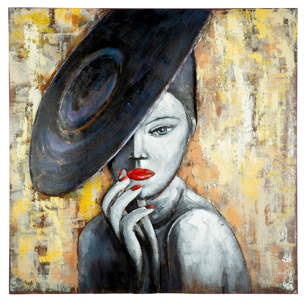 Jorlano Metal Set Of 2 Woman Wall Art in Multicolour