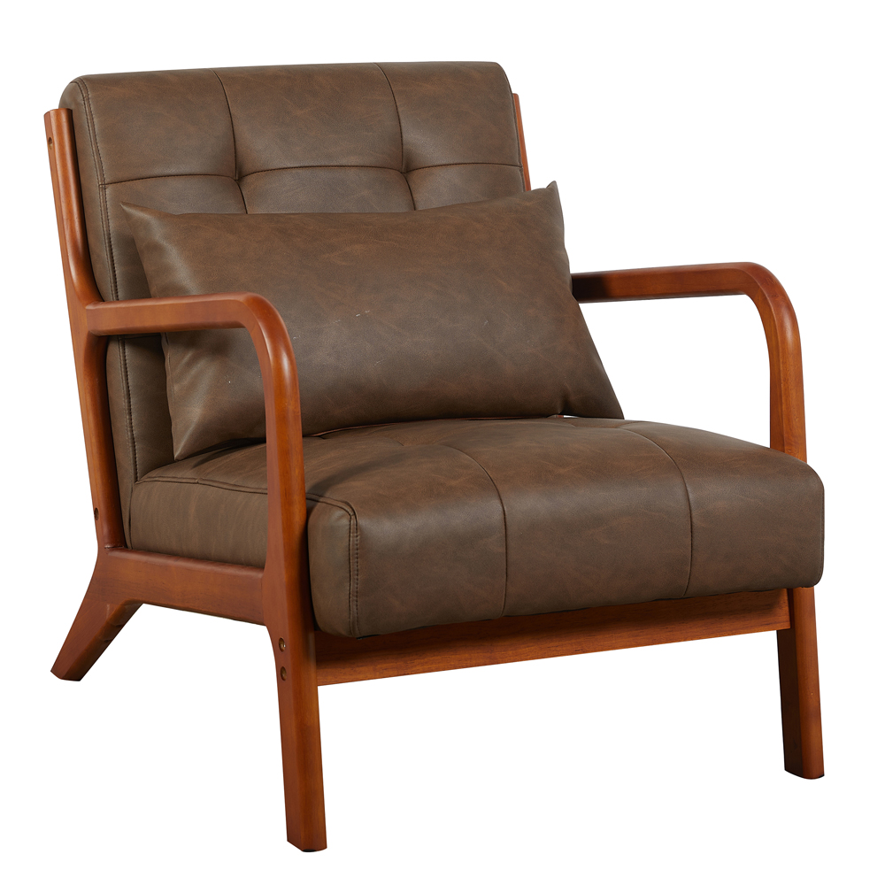 Jorlix PU Leather 2+1+1 Seater Sofa in Brown