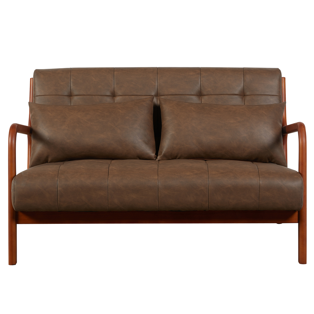 Jorlix PU Leather 2+1+1 Seater Sofa in Brown