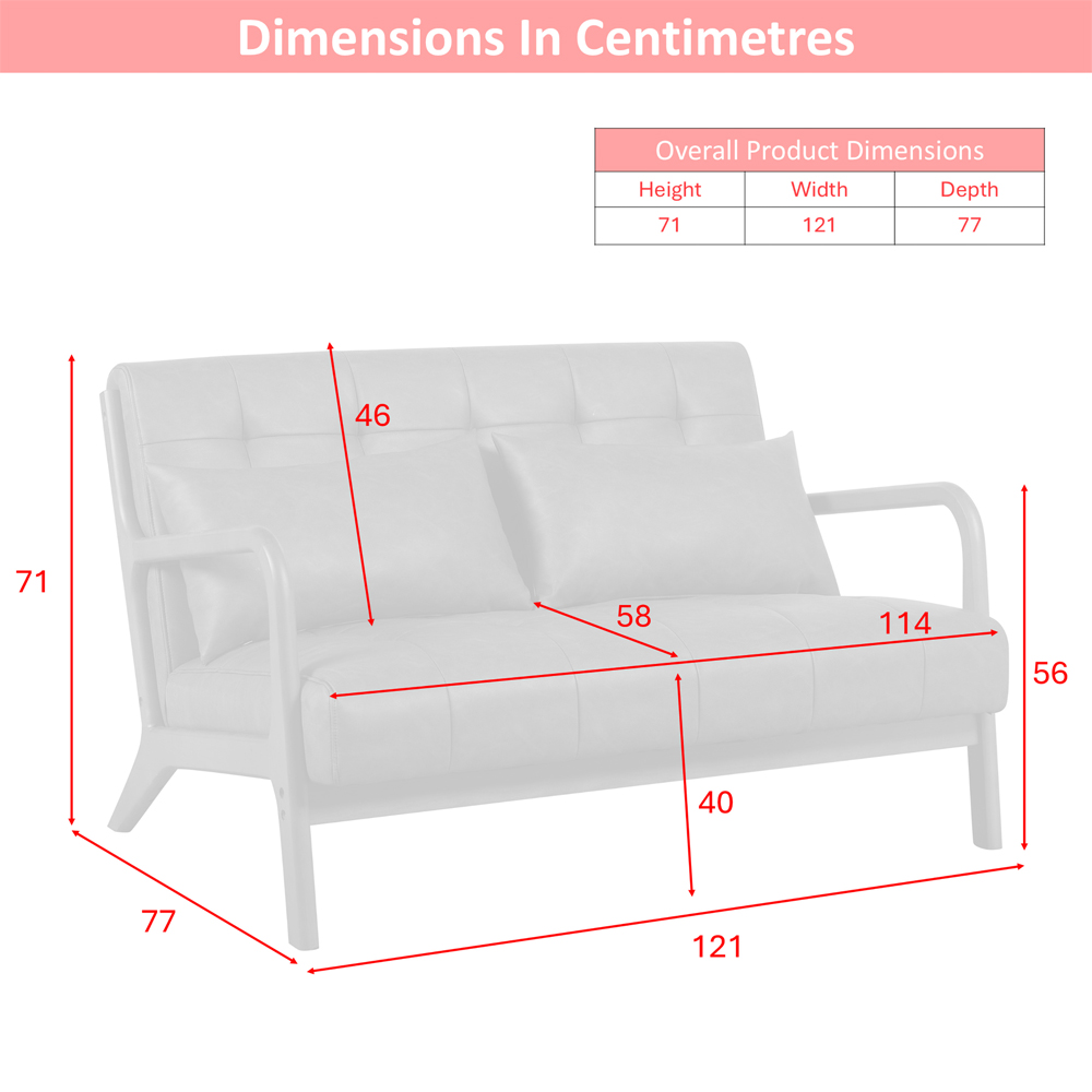 Jorlix PU Leather 2+1+1 Seater Sofa in Brown